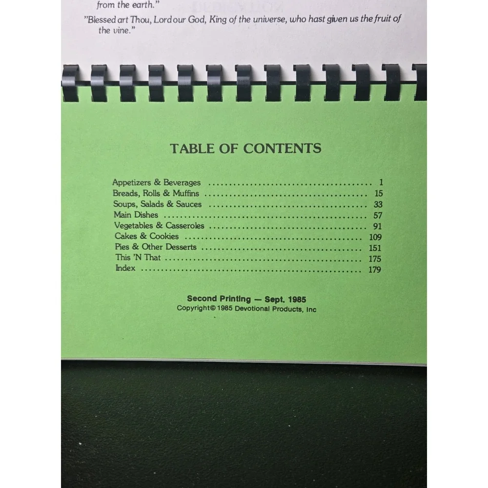 Holly Grove Lutheran Church Cookbook Lexington,  NC 1985 Spiral Vintage